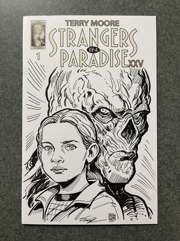 Image for Stranger Things sketch cover ink drawing by Tim Shinn