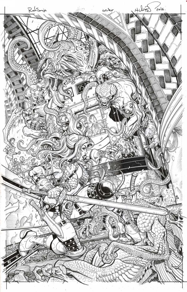 Image for Stunning RED SONJA cover artwork by NICK BRADSHAW