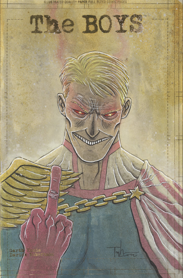 Image for THE BOYS #1 HOMELANDER painted sketch cover