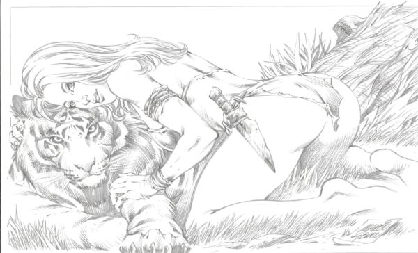 Image for Jungle Girl with Tiger