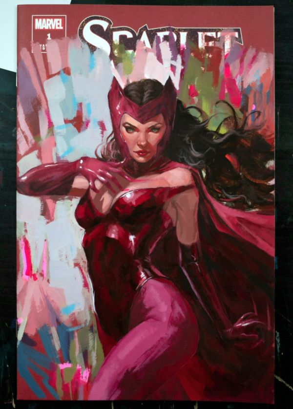 Image for Scarlet Witch - Acrylic painting on Blank Variant cover