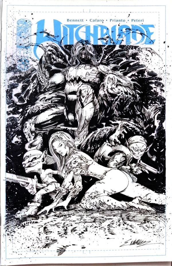 Image for The Darkness/Witchblade sketch cover 