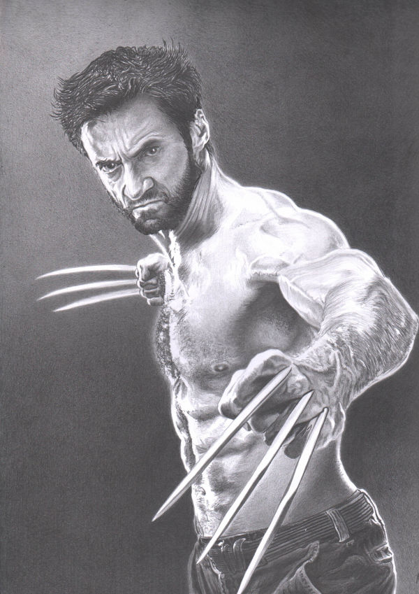 Image for Wolverine 11x17" amazing original pencil art by Wendel Azevedo