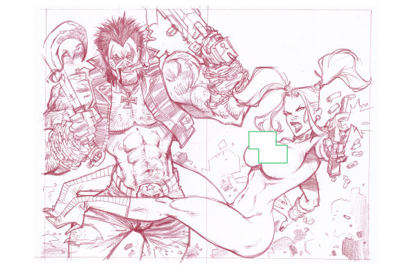 Image for Harley and Lobo NSFW sketch 