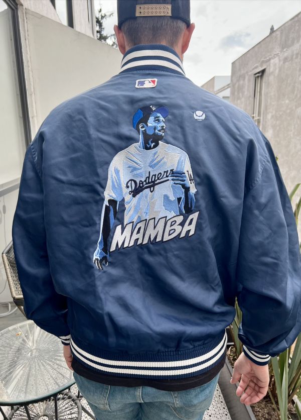Image for Custom Embroidered Kobe Bryant Dodgers 1/1 Jacket for LA Fire Charity