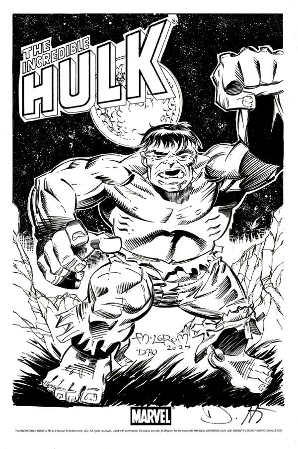 Image for Sinnott Legacy Inking Challenge Hulk signed Al Milgrom/Don Ho