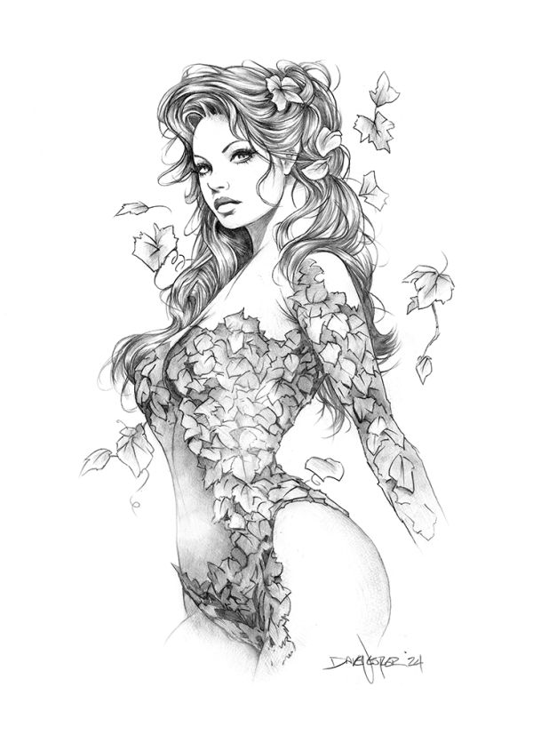 Image for "Poison Ivy" original pencil sketch from Dave Nestler
