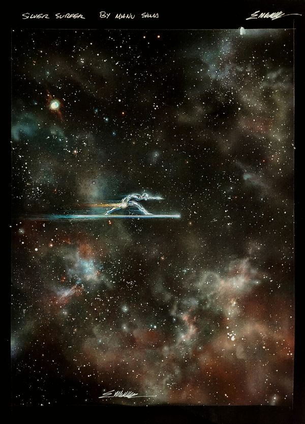 Image for Silver Surfer on Black paper 11x17 by Manu Silva