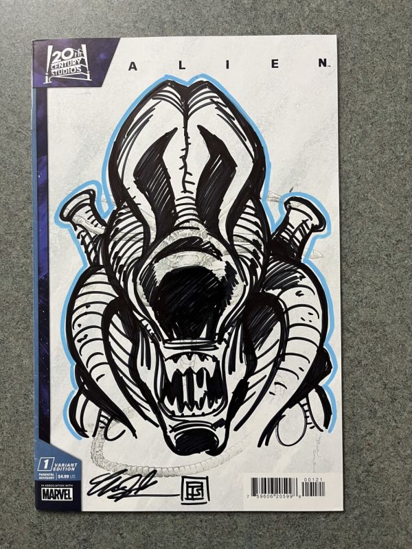 Image for Alien Xenomorph Remarque sketch by Tim Shinn