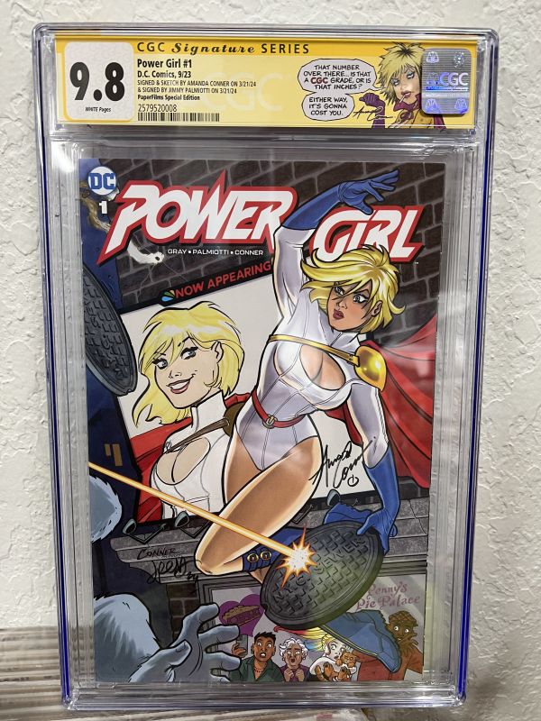 Image for AMANDA CONNER - Power Girl Color Sketch - CGC 9.8 - Power Girl #1 Paperfilms Virgin Cover