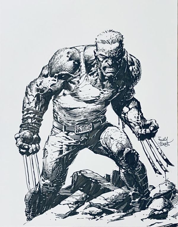 Image for David Finch Old Man Logan 11x14 Full Figure Sketch