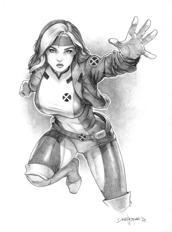Image for "Rogue" original pencil sketch from artist Dave Nestler