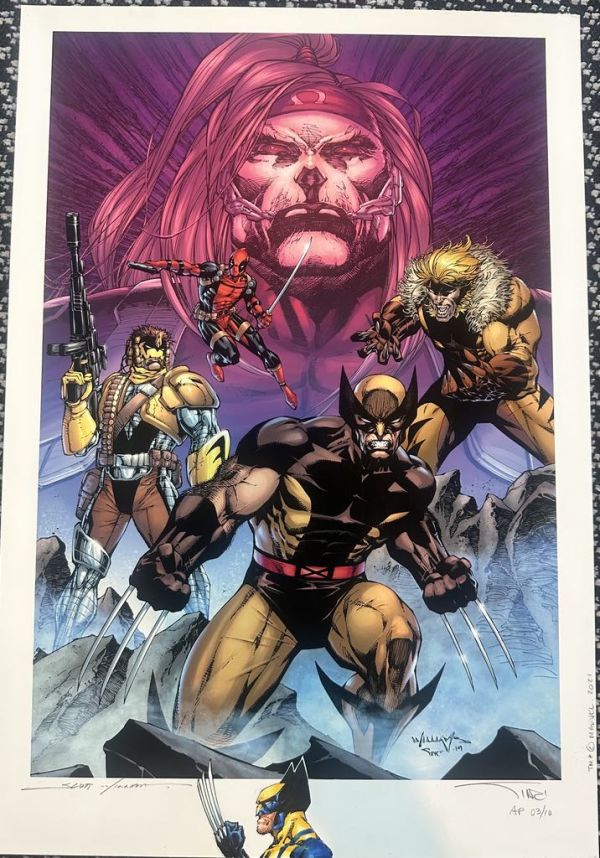 Image for X-Men Giclee Print with Wolverine Remarque by Alex Sinclair