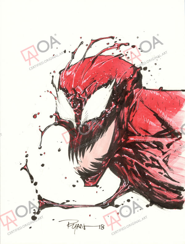 Image for OA 20: Carnage bust sketch by Ryan Ottley