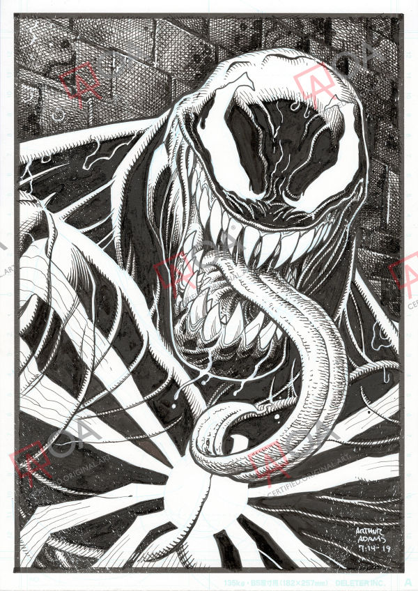 Image for OA 27: Venom bust sketch by Arthur Adams