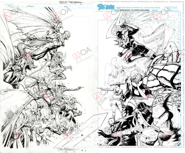 Image for OA 20240314 TDT: Spawn 300 Cover Heroes vs Villains