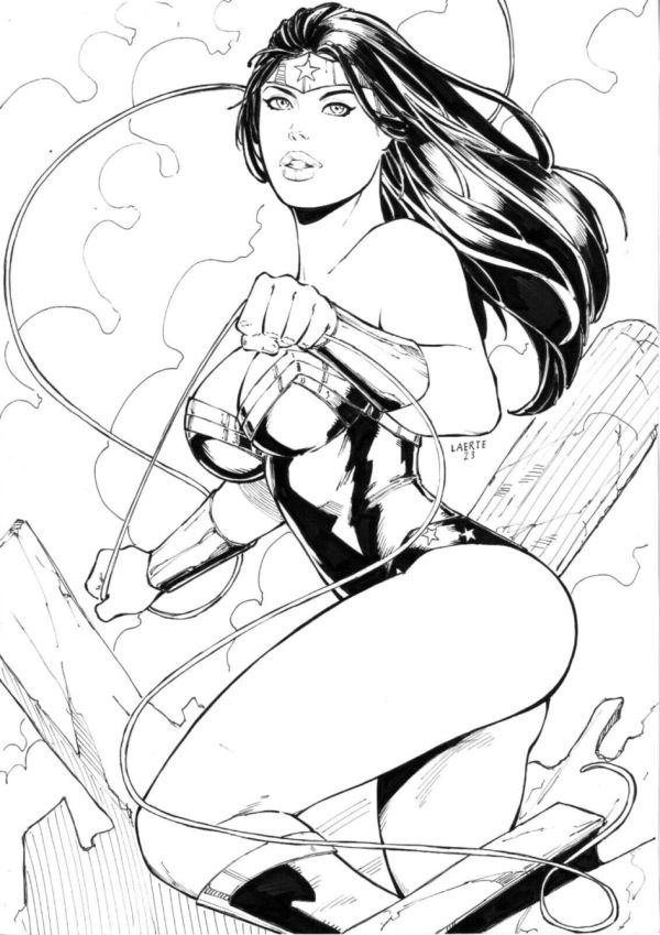 Image for Wonder Woman with lasso by Laerte