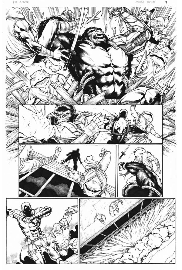 Image for Gorilla versus ninja frogs!