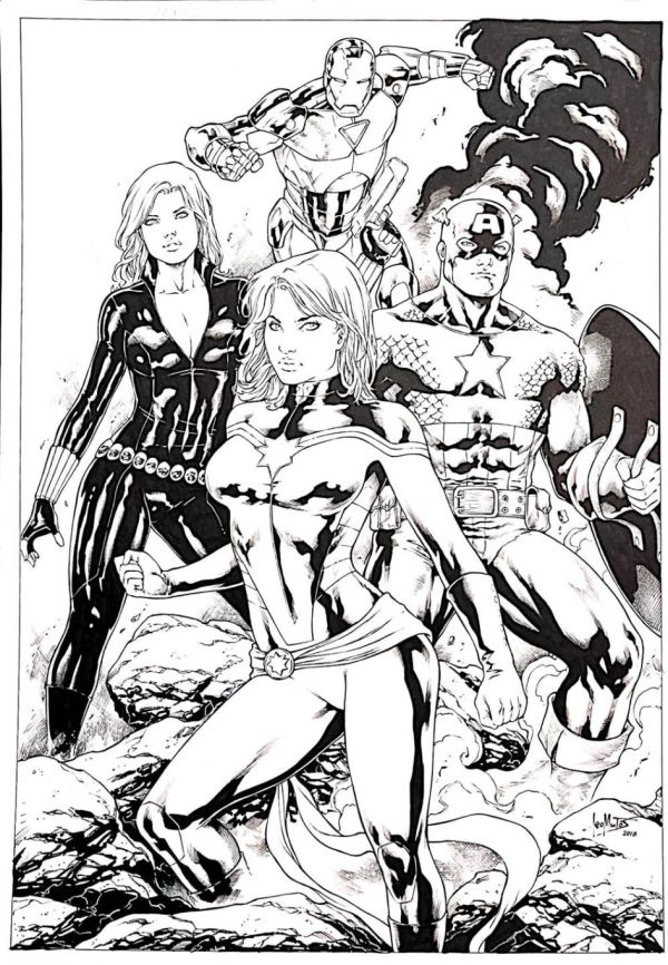 Image for Avengers (Captain Marvel, Black Widow, Captain America & Iron Man) by Matos