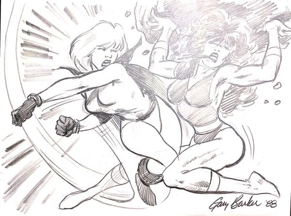 Image for Power Girl vs She Hulk by Gary Barker