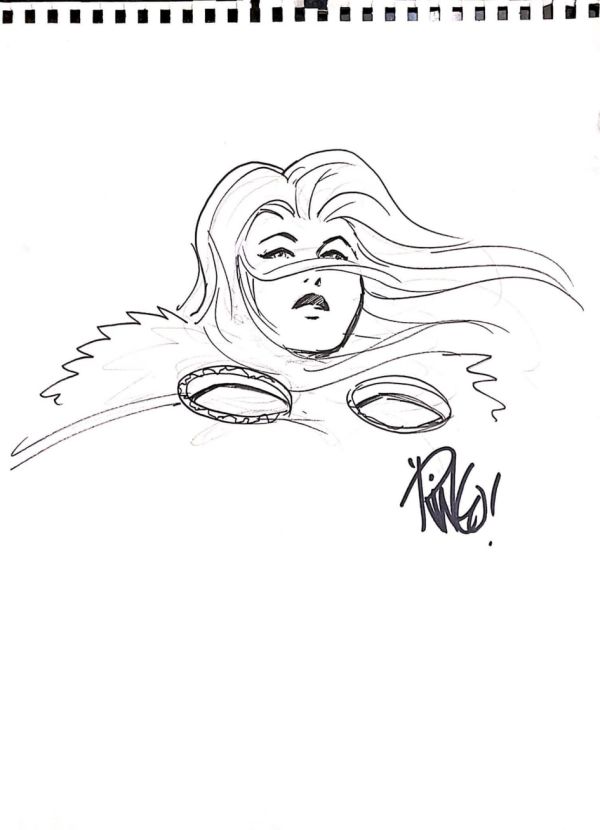 Image for Valkyrie head sketch by Mike Wieringo
