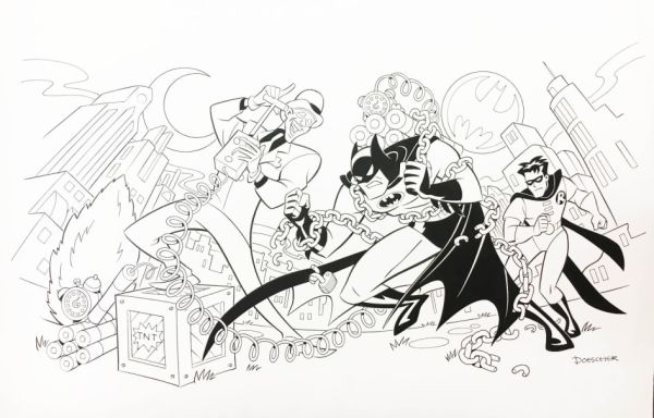 Image for Riddler with TNT on Batman.  Can Robin save him?