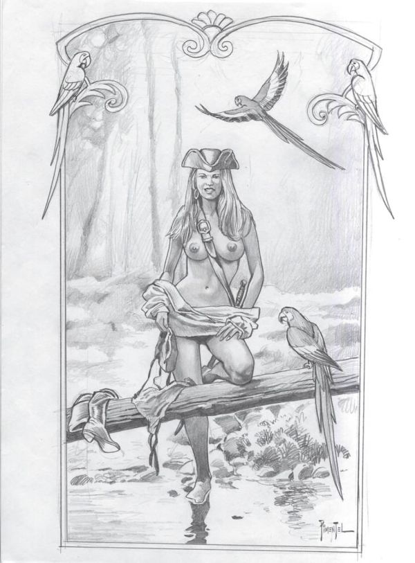 Image for A pirate & her parrot by Joe Pimentel NSFW