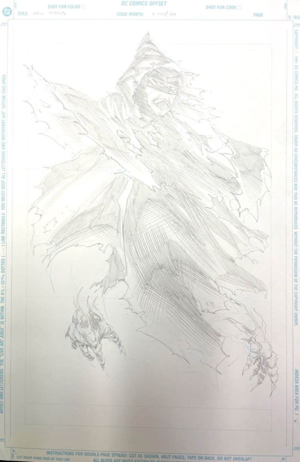 Image for New Titans #100 unused cover