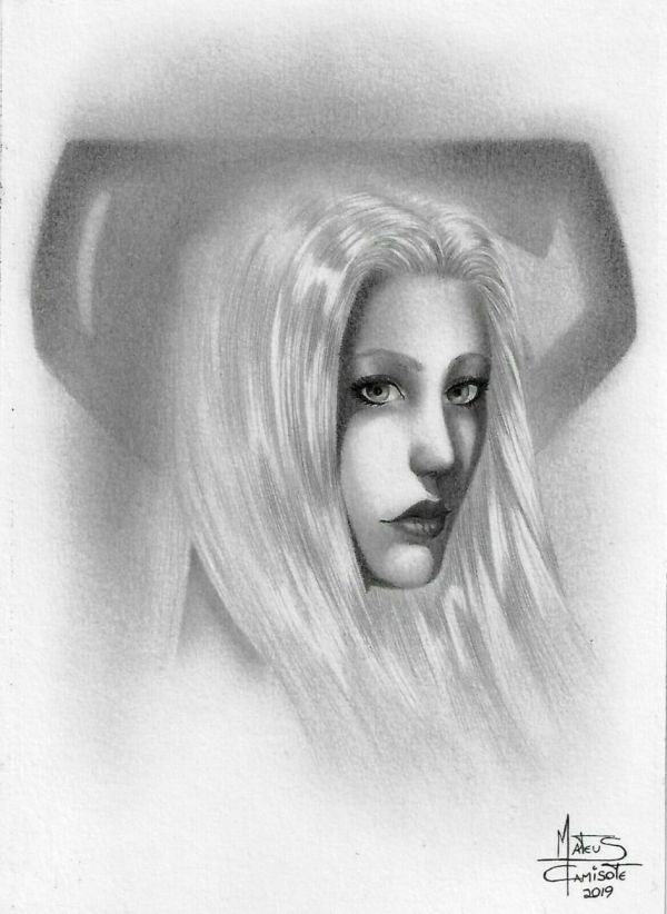Image for Supergirl head sketch by Mateus Camisote