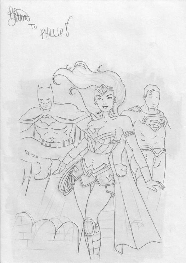 Image for Bruno Cosmo prelim sketch Justice League