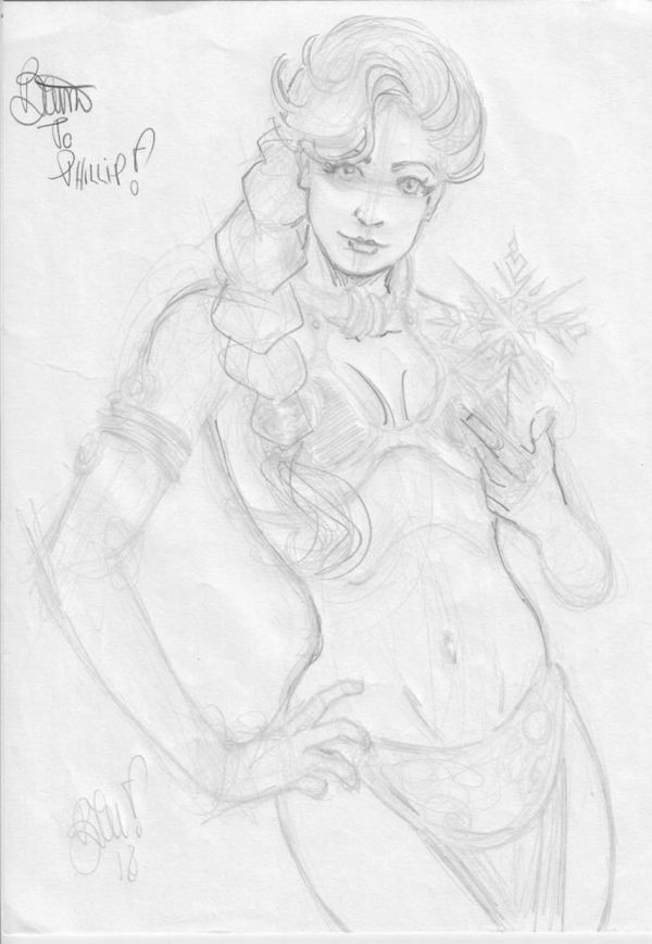 Image for Bruno Cosmo prelim sketch Elsa from Frozen