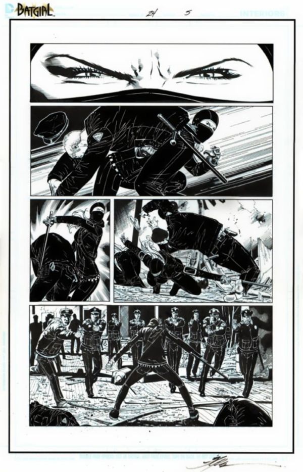 Image for Batgirl #24 page 5 inks Jonathan Glapion