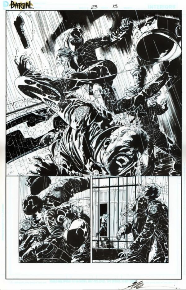 Image for Batgirl #23 page 13 inks Jonathan Glapion