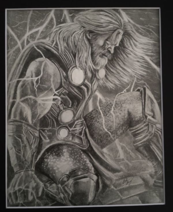 Image for thor pencil drawing