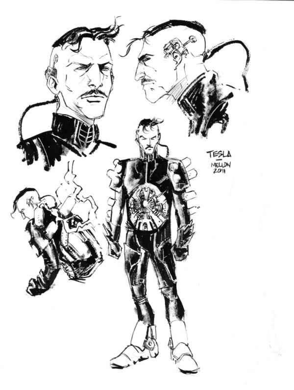 Image for Tesla from Hickman's SHIELD character sketch