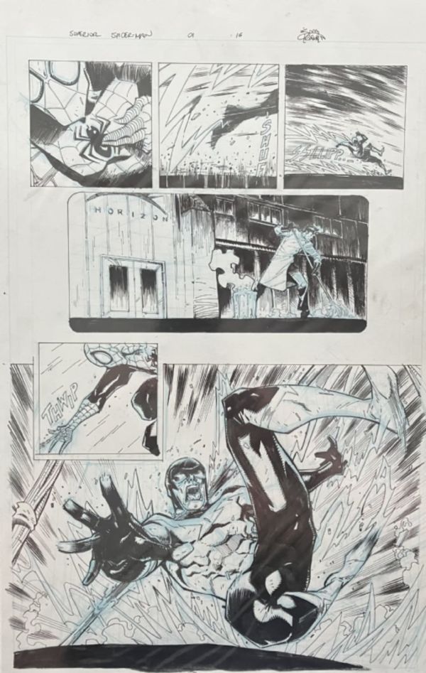 Image for Original Art of Superior Spider-Man issue 1 page 16 Half-Splash ! pencilled by Ryan Stegman