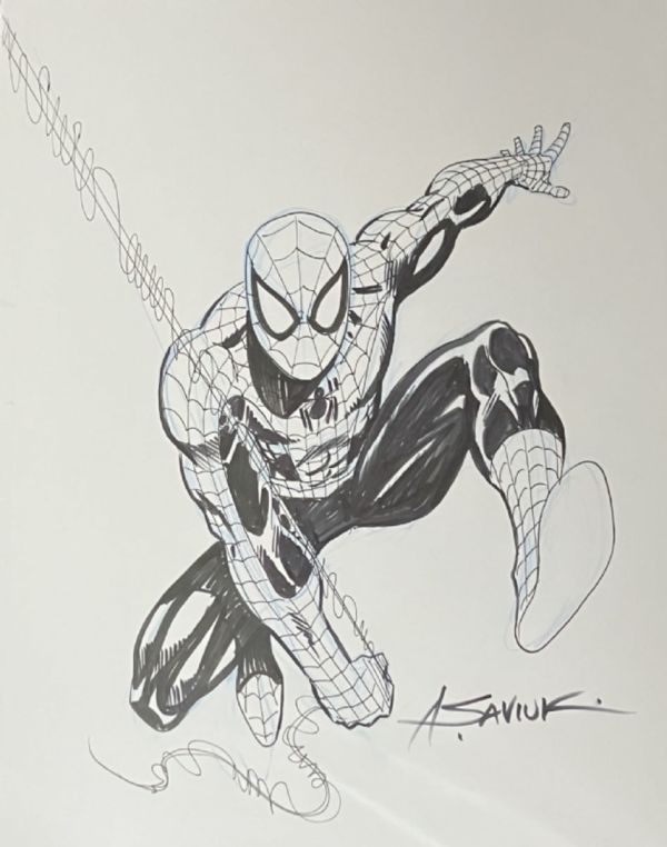 Image for Alex Saviuk Spider-Man Commission  11x14 (penciled & inked by Alex Saviuk)