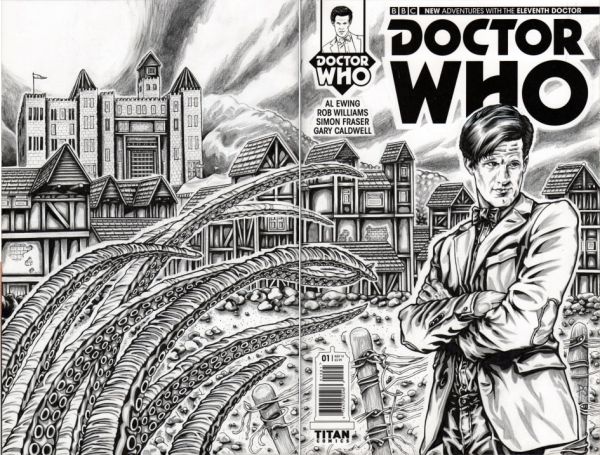 Image for DOCTOR WHO #1 11th Doctor MATT SMITH Sketch Cover by PAUL SWAIN