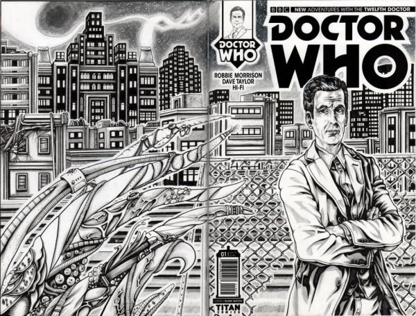Image for DOCTOR WHO #1 12th Doctor PETER CAPALDI Sketch Cover by PAUL SWAIN
