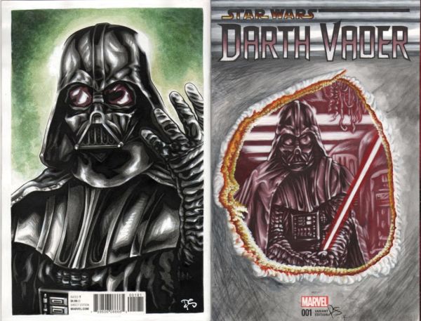 Image for MARVEL Darth Vader Comic #1 Sketch Cover- STAR WARS Original Art