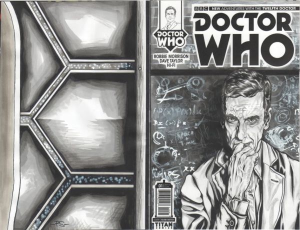 Image for DOCTOR WHO #1 12th Doctor YEAR 1 PETER CAPALDI Sketch Cover by PAUL SWAIN