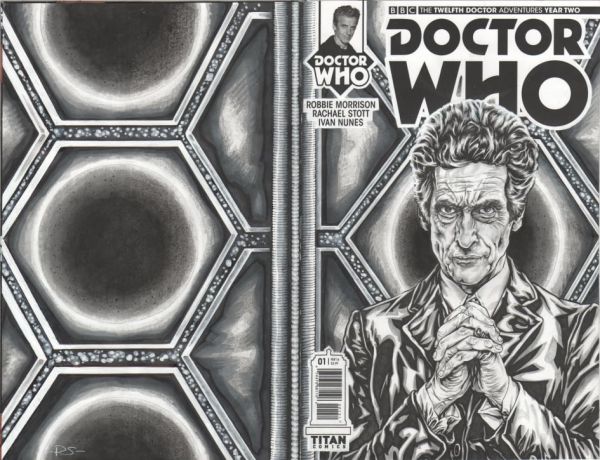 Image for DOCTOR WHO #1 12th Doctor YEAR 2 PETER CAPALDI Sketch Cover by PAUL SWAIN