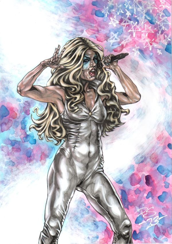 Image for MARVEL COMICS Dazzler Taylor Swift A4 Original Art