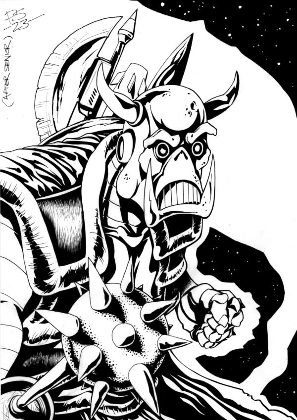 Image for MARVEL Comics DEATH'S HEAD A4 ORIGINAL ART by PAUL SWAIN