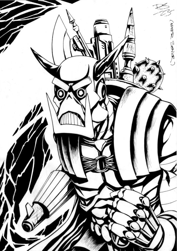 Image for MARVEL Comics DEATH'S HEAD A4 ORIGINAL ART by PAUL SWAIN