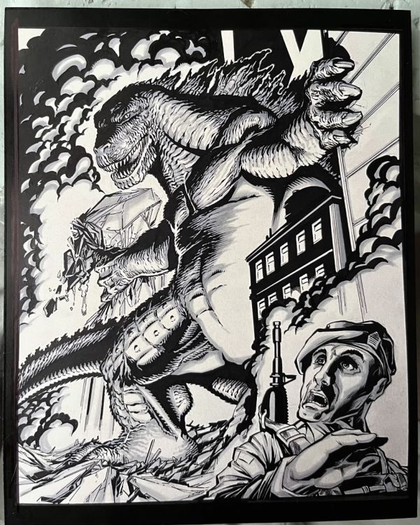 Image for Godzilla rampaging 
