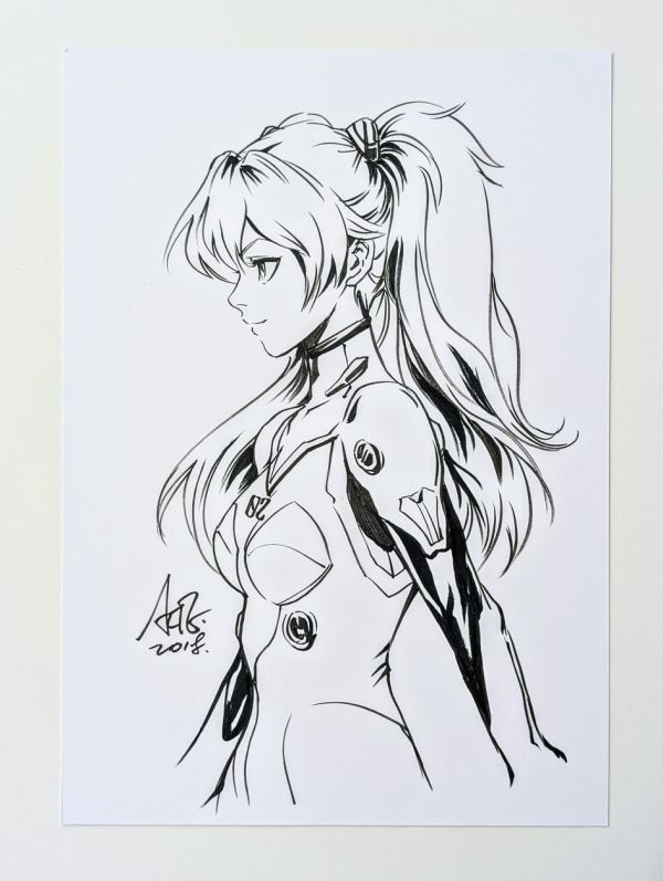 Image for Asuka (Evangelion) Artgerm Inktober 2018