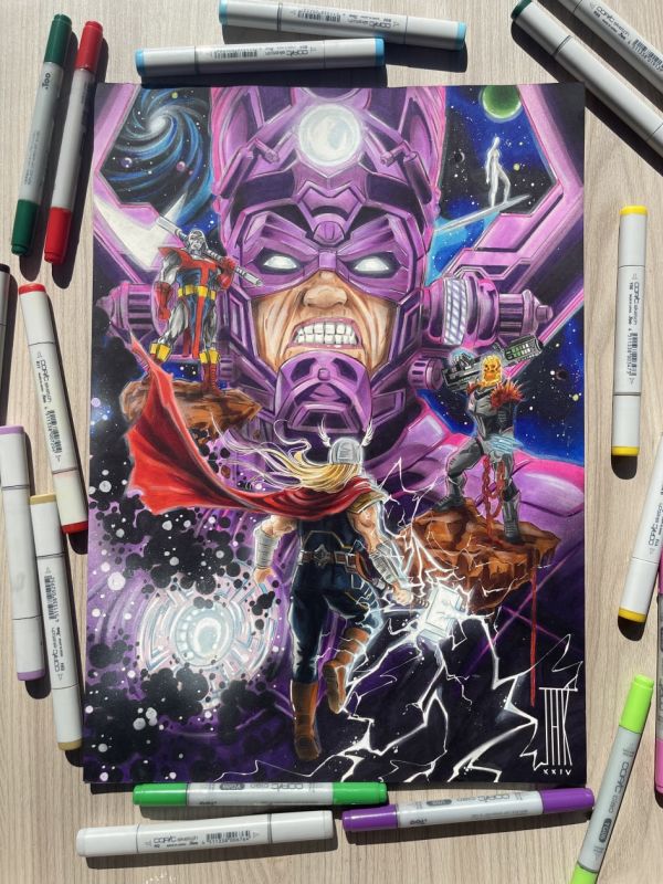 Image for Galactus SS, Cosmic Ghost Rider & Terrax vs THOR