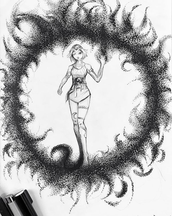 Image for Inktober / Arttrober Fusion 2024 Day 9 Melionoe (Hades 2)