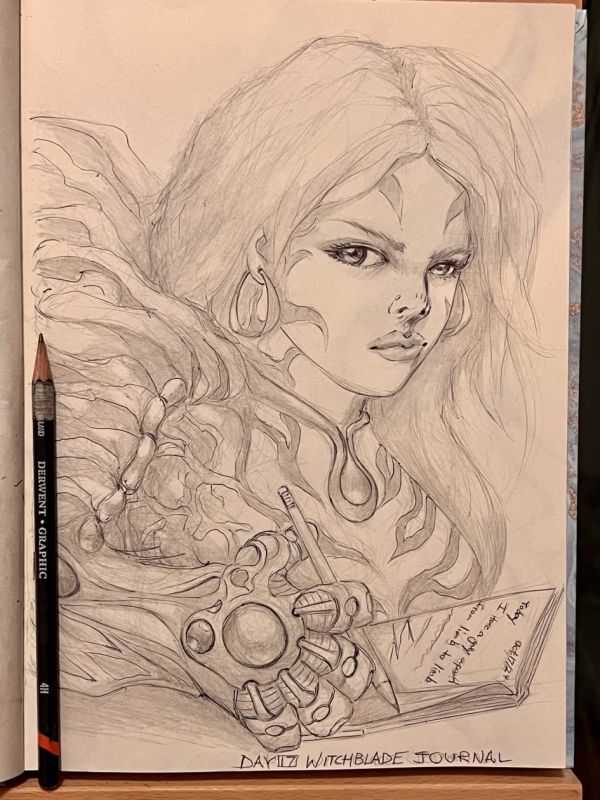Image for Inktober / Arttrober Fusion 2024 Day 17: Witchblade Journal